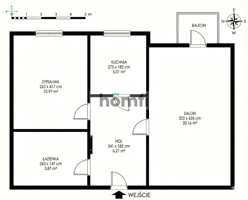 2 room apartment in Służew - Apartment - Sale - Warszawa, Mokotów / Służew