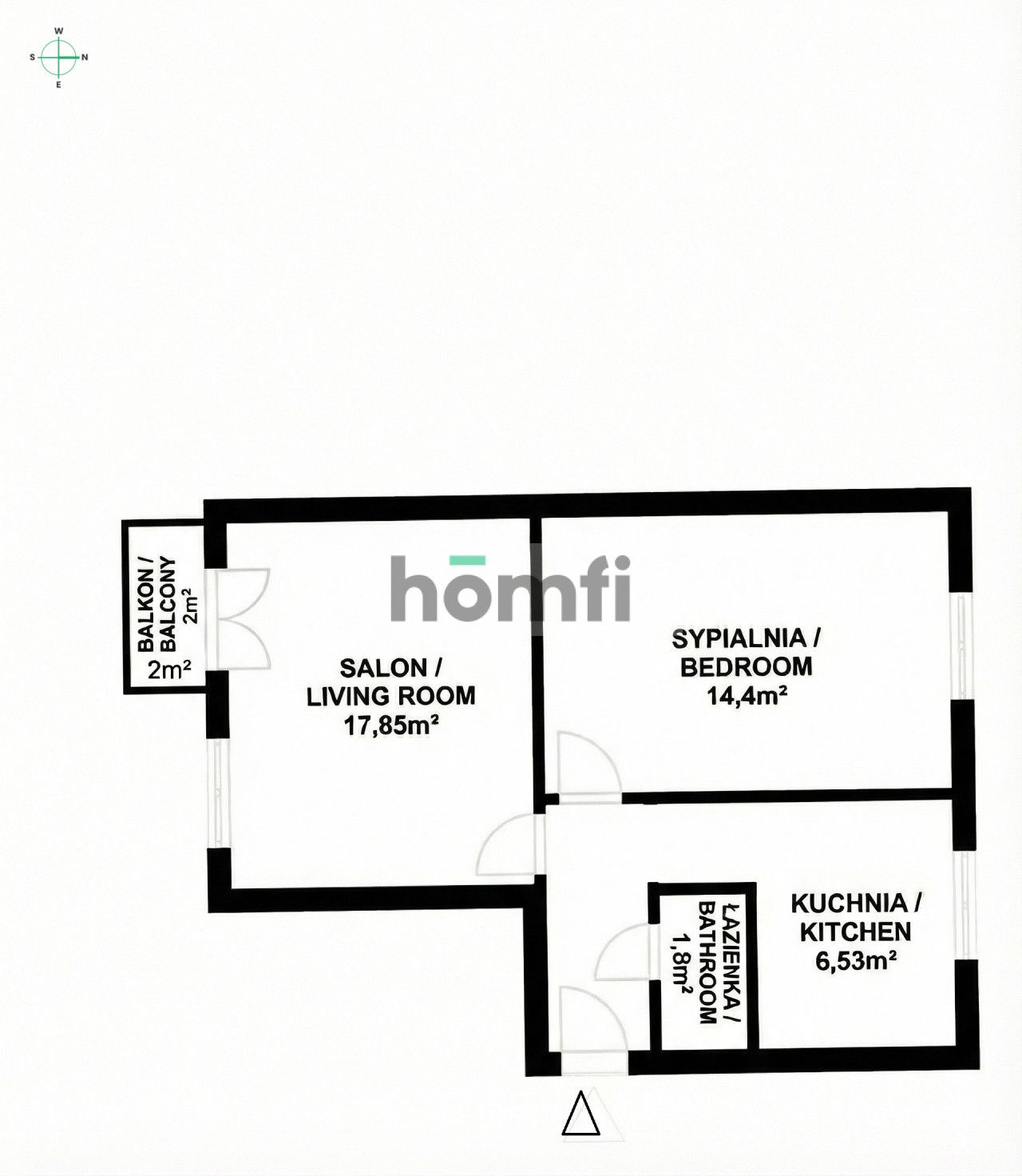 2 Rooms on the 1st Floor | Near Old Town | Design Potential - Apartment - Sale - Toruń, Chełmińskie Przedmieście