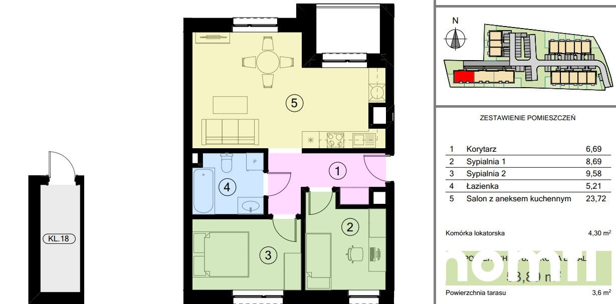 3 rooms Apartment, Jasło/Sobniów, , 2nd floor, ready for 2028 - Квартира - Продаж - Jasielski, Jasło / Sobniów