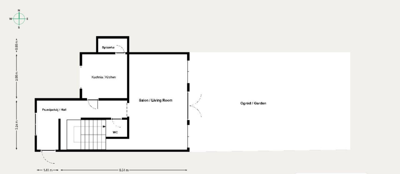 przestronny dom wolnostojący, usytuowany w miejscowości Dylaki przy ulicy Ozimskiej z ogrodem - Dom - Wynajem - Opolski, Ozimek / Dylaki