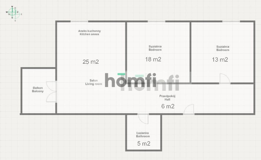 3 POKOJOWE MIESZKANIE Z BALKOENM I KLIMATYZACJĄ - Mieszkanie - Wynajem - Kraków, Krowodrza / Prądnik Biały