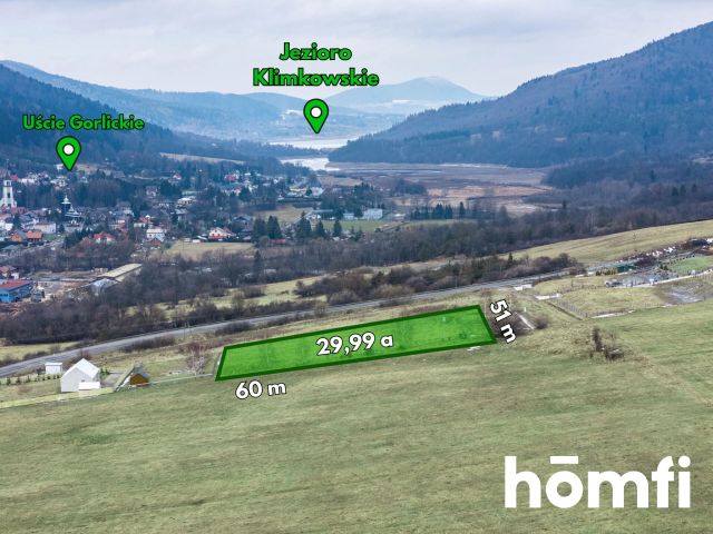 Building plot near Lake Klimkowskie | Local Development Plan | Uście Gorlickie - Plot - Sale - Gorlicki, Uście Gorlickie