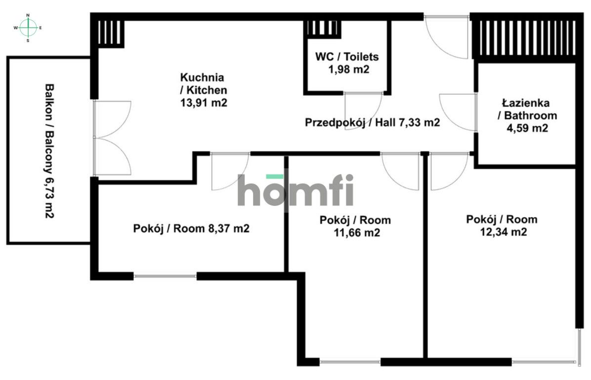 Perspective 3-room, parking, basement and balcony - Квартира - Продаж - Gdańsk, Aniołki