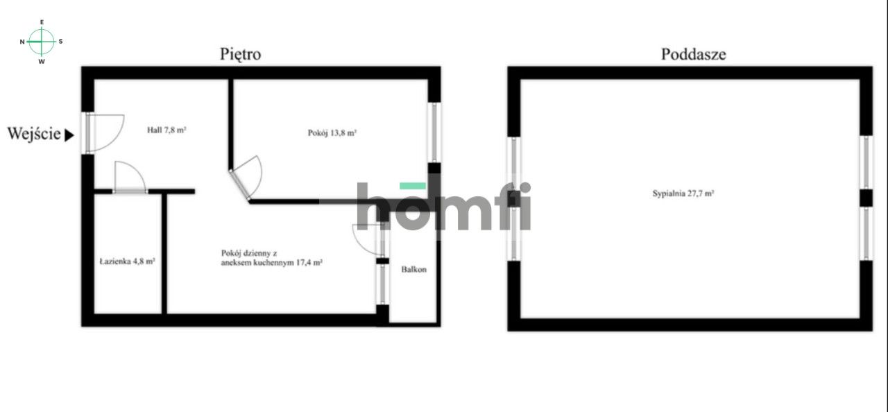 Dwupoziomowe mieszkanie z balkonem i piwnicą - Mieszkanie - Sprzedaż - Rzeszów, Zalesie