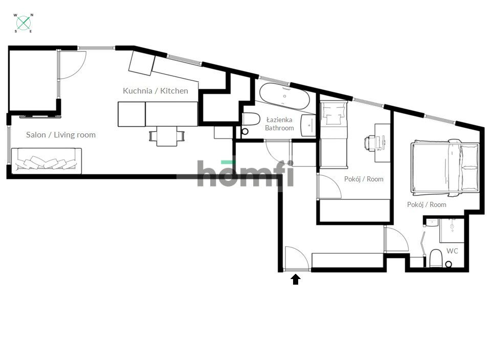 Finished in high standard, 3 room unique apartment on the last, 14th floor with a breathtaking view on the city. Underground parking space and large storage room with the apartment - Mogilska 120 St. | Grzegórzki - Квартира - Продаж - Kraków, Śródmieście