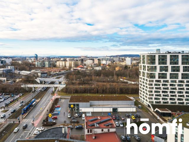 Wykończone w wysokim standardzie, 3 pokojowe mieszkanie na ostatnim, 14-tym piętrze z zapierającym dech w piersiach widokiem na miasto. Duże miejsce w garażu podziemnym i komórka lokatorska razem z mieszkaniem - ul. Mogilska 120 | Grzegórzki - Mieszkanie - Sprzedaż - Kraków, Śródmieście