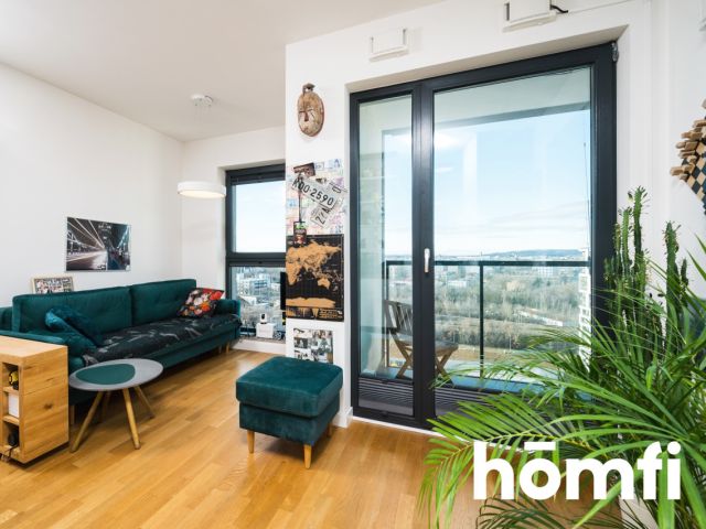 Wykończone w wysokim standardzie, 3 pokojowe mieszkanie na ostatnim, 14-tym piętrze z zapierającym dech w piersiach widokiem na miasto. Duże miejsce w garażu podziemnym i komórka lokatorska razem z mieszkaniem - ul. Mogilska 120 | Grzegórzki - Mieszkanie - Sprzedaż - Kraków, Śródmieście