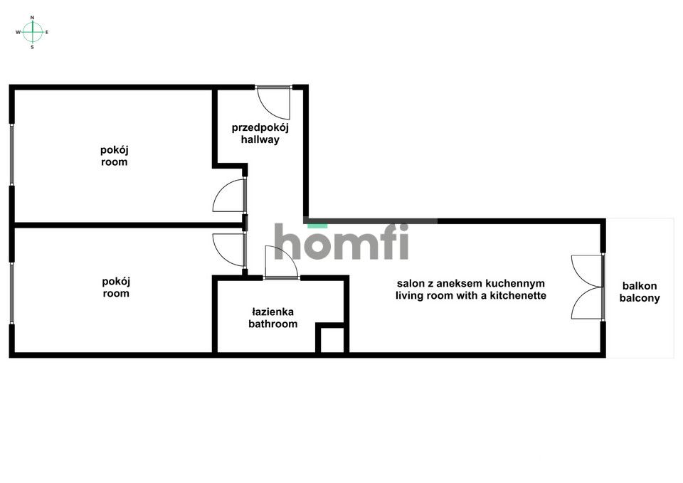 3 rooms with balcony, storage unit and garage - Krakowska Street - Apartment - Rent - Wrocław, Krzyki / Południe