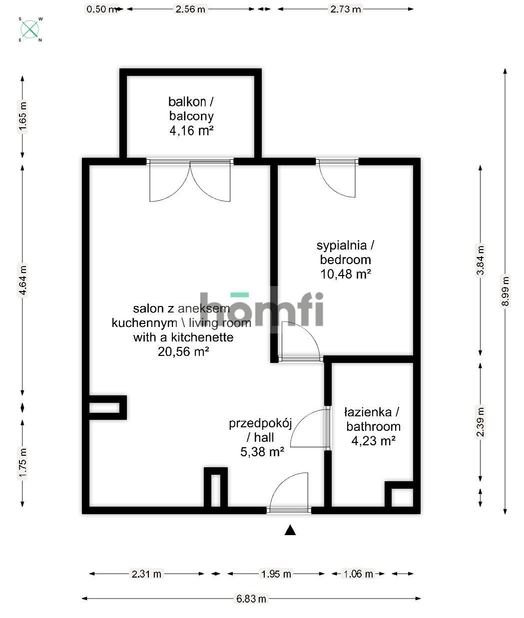 2 ROOMS | BALCONY | PARKING SPACE - Квартира - Продаж - Wrocławski, Siechnice / Zacharzyce