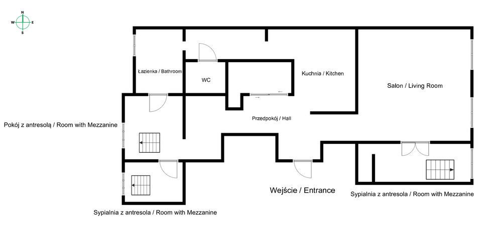 Spacious 96 m² in the Heart of Racibórz – 4 Rooms, 3 Mezzanines, Ground Floor - Apartment - Sale - Raciborski, Racibórz / Nowe Zagrody