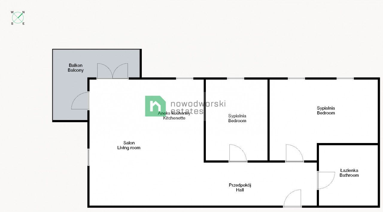 3-pokojowy apartament pl. Jana Pawła II - Mieszkanie - Wynajem - Wrocław, Stare Miasto