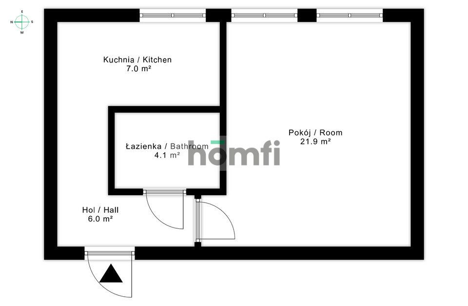 Spacious 35 m2 Studio, Old Town Gdańsk - Квартира - Оренда - Gdańsk, Stare Miasto