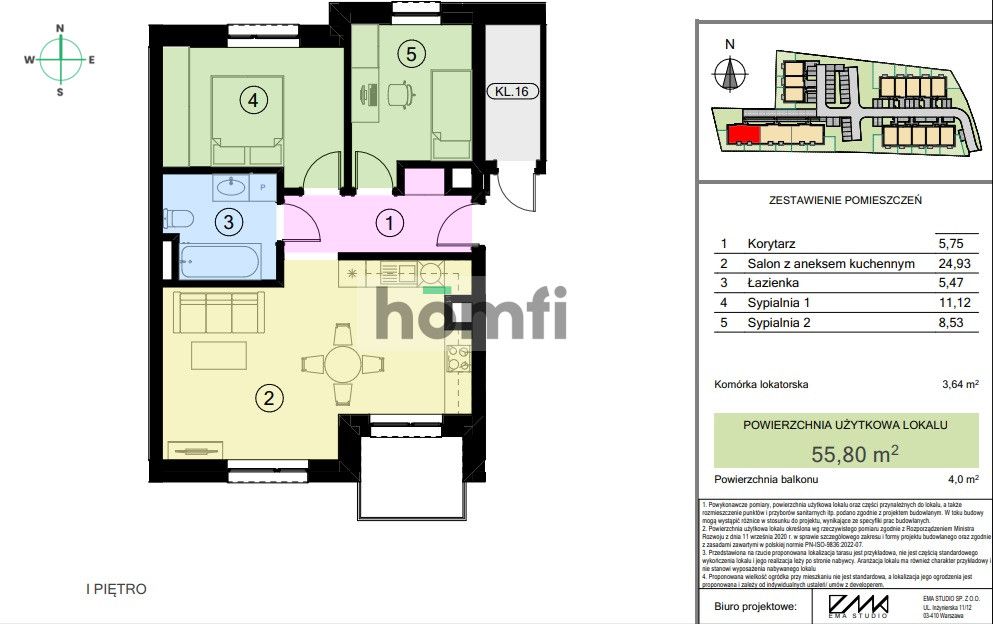 2 rooms Apartment, Jasło/Sobniów, ready for 2028, balcony and parking space INCLUDED - Apartment - Sale - Jasielski, Jasło / Sobniów