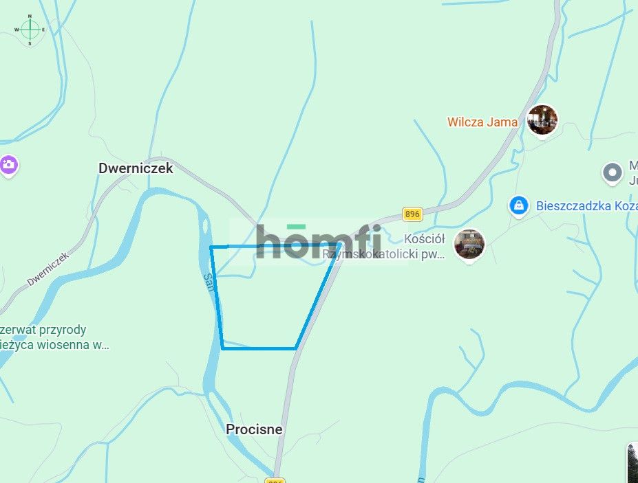 YOU WILL FALL IN LOVE! Plot with a view of Połoniny, 22 ha - Ділянка - Продаж - Bieszczadzki, Lutowiska / Smolnik