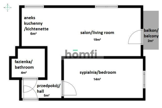 2-room apartment with parking spot, Orunia Gorna - Квартира - Оренда - Gdańsk, Orunia Górna