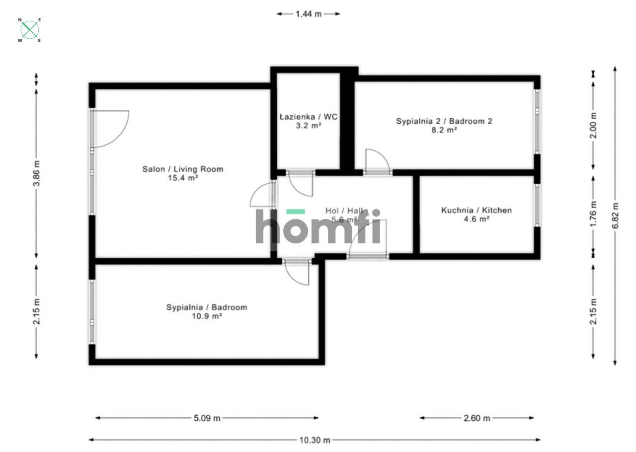 3 POKOJE Z BALKONEM | ŚWIEŻO PO REMONCIE | PARKING BEZ STREFY - Mieszkanie - Sprzedaż - Poznań, Grunwald / Łazarz