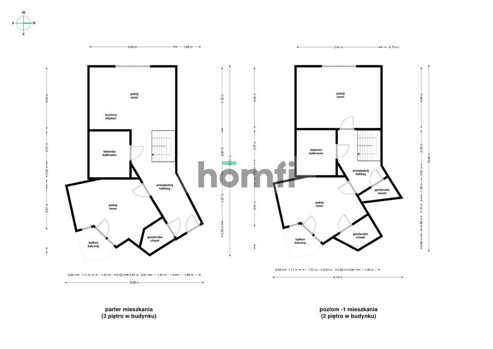 Two-level 130m2 with 2 balconies - Old Town - Квартира - Оренда - Wrocław, Stare Miasto