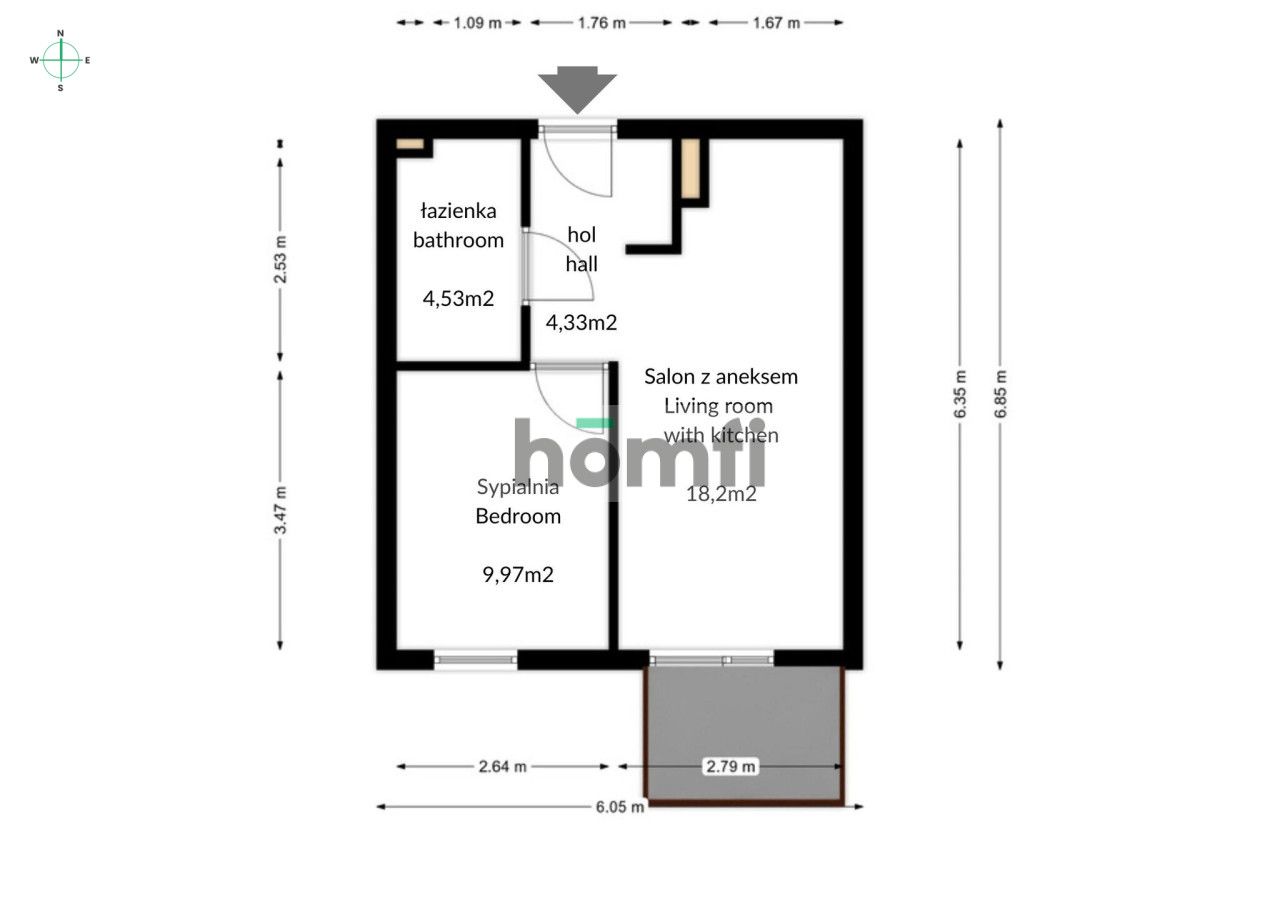 Bright 1-Bedroom Apartment with Balcony & Parking - Квартира - Оренда - Warszawa, Wola