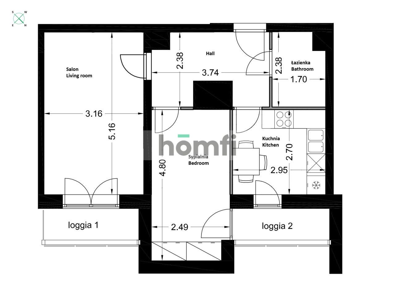 2 pokoje, ul Legnicka, Pixel House. - Mieszkanie - Sprzedaż - Wrocław, Fabryczna