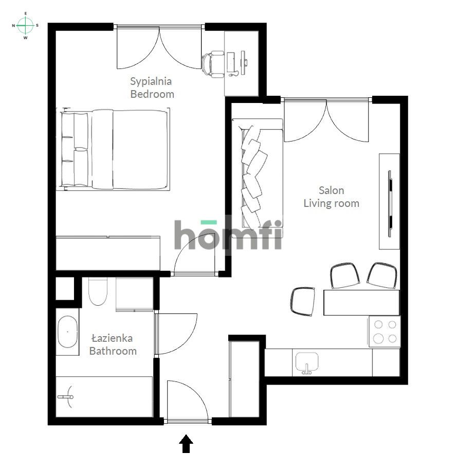 Two-bedroom apartment with a loggia, storage unit, and underground parking space in a top location | Pasaż Podgórski | 35 Zabłocie St. | Zabłocie - Apartment - Sale - Kraków, Zabłocie