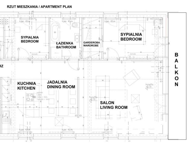 Apartament 120 m2 5 pokoi wysoki standard ul. Armii Kraków - Mieszkanie - Wynajem - Kraków, Podgórze / Jugowice