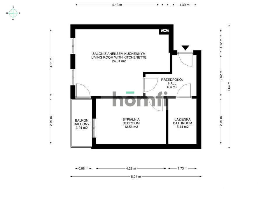 Apartment for rent - Fieldorfa Street, Poznań - Apartment - Rent - Poznań
