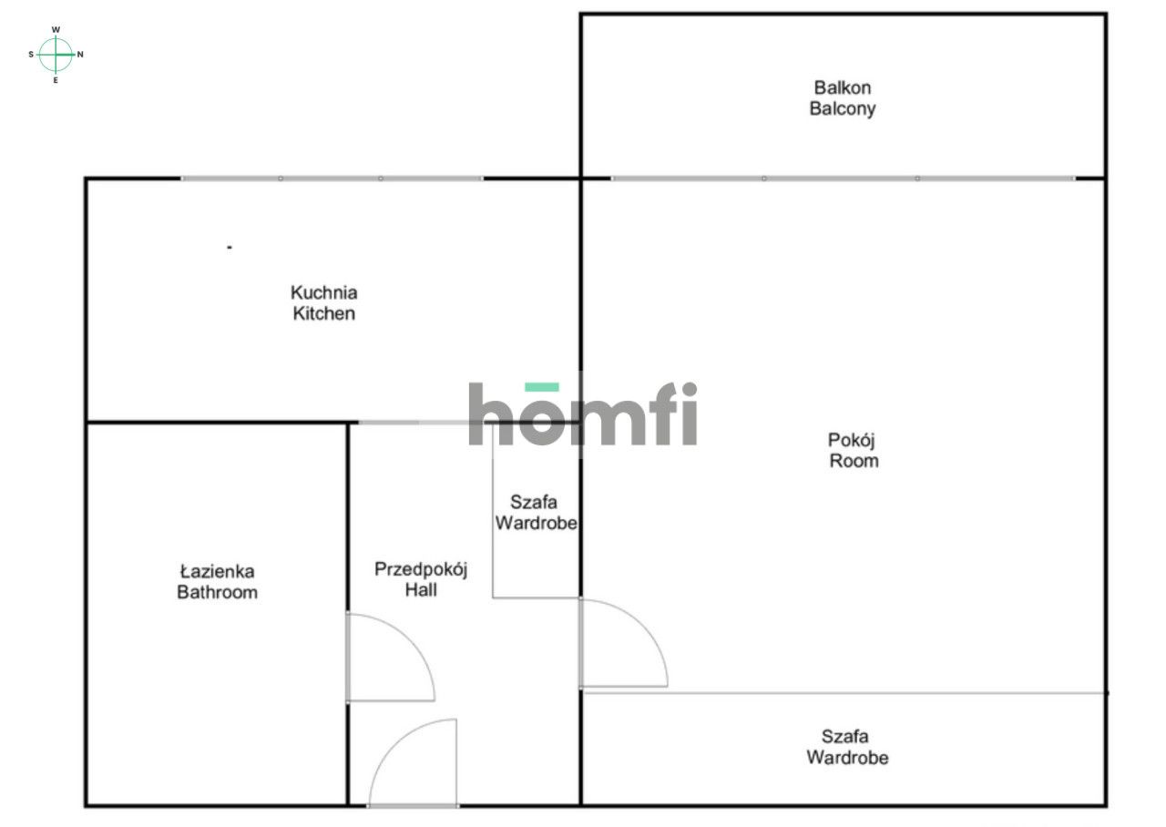 Jasna kawalerka z osobną kuchnią na Podgórzu - Mieszkanie - Sprzedaż - Kraków, Podgórze