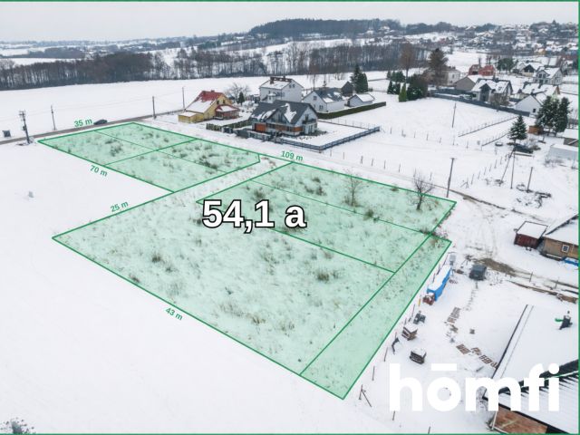 54,1 ara | PnB i projekt | Słomiróg, gm. Niepołomice - Działka - Sprzedaż - Wielicki, Niepołomice / Słomiróg