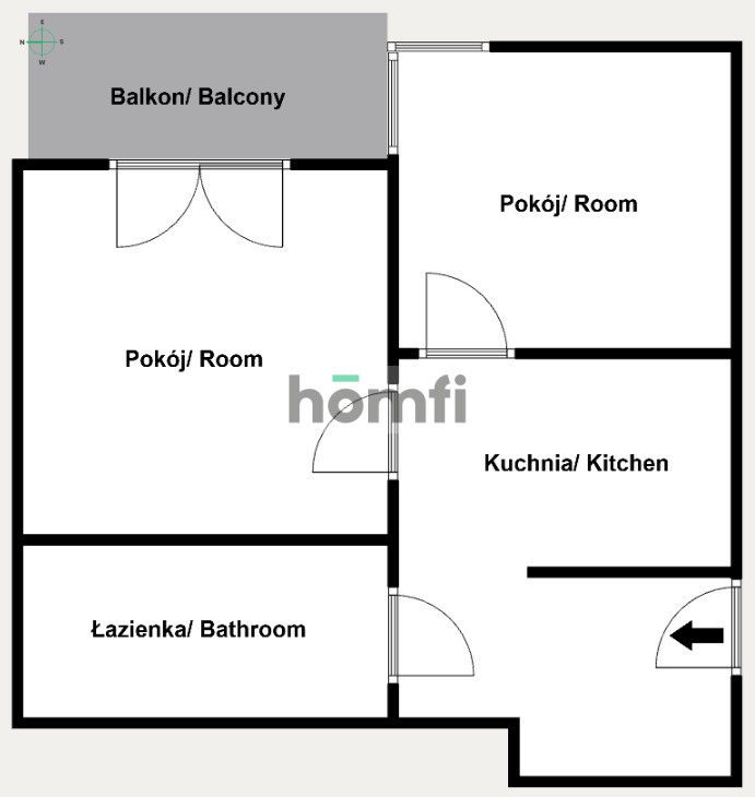 apartment 26m2, Fabryka Czekolady - Квартира - Оренда - Kraków, Krowodrza