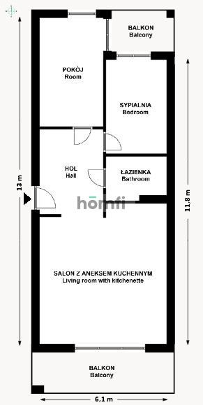 Przestronne 3-pokoje z 2 balkonami, Wiślane Tarasy - Mieszkanie - Wynajem - Kraków, Śródmieście / Grzegórzki