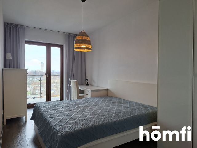 Spacious 3-room apartment with 2 balconies, Vistula Terraces - Apartment - Rent - Kraków, Śródmieście / Grzegórzki