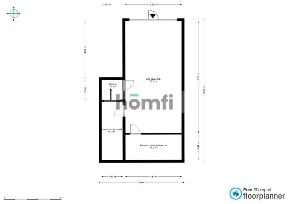 Commercial Space for Rent – 74 m² – ul. Śląska 101, Łódź (Górna District) - Commercial premises - Rent - Łódź