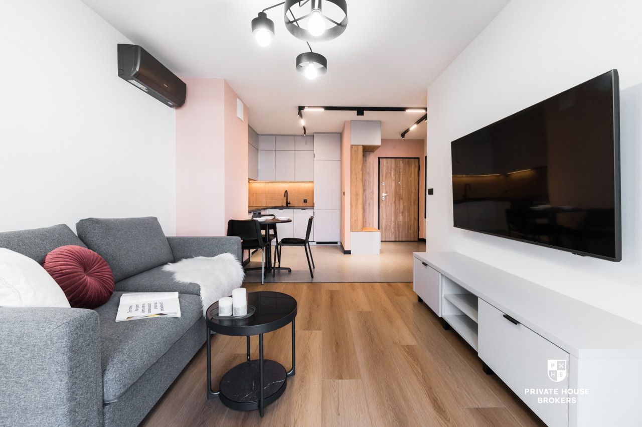 Nowoczesne dwupokojowe mieszkanie z balkonem ul. Romanowicza - Mieszkanie - Wynajem - Kraków, Zabłocie