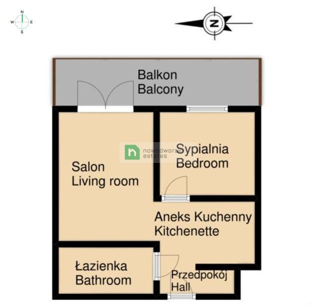 Functional 2-room apartment with a balcony overlooking the allotment gardens - Apartment - Rent - Kraków, Podgórze / Płaszów