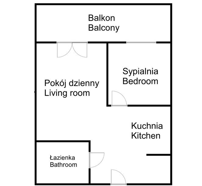 Functional 2-room apartment with a balcony - Квартира - Оренда - Kraków, Podgórze / Płaszów