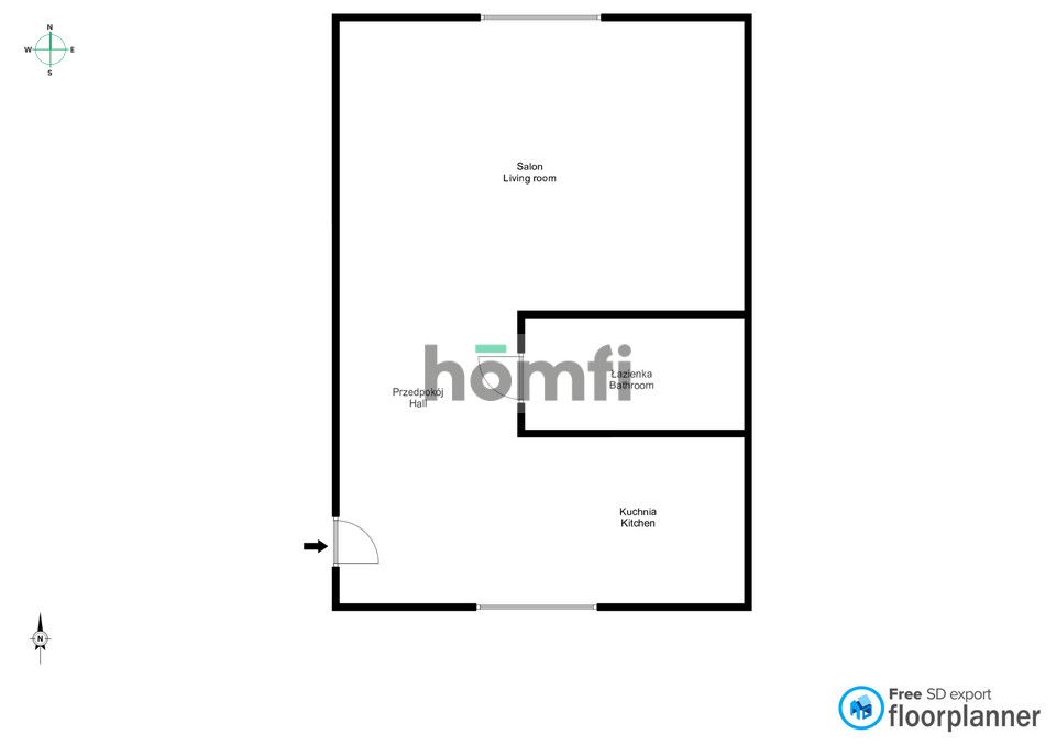 well-designed studio apartment with an area of 28.2 sqm, located in Płaszów. - Квартира - Продаж - Kraków