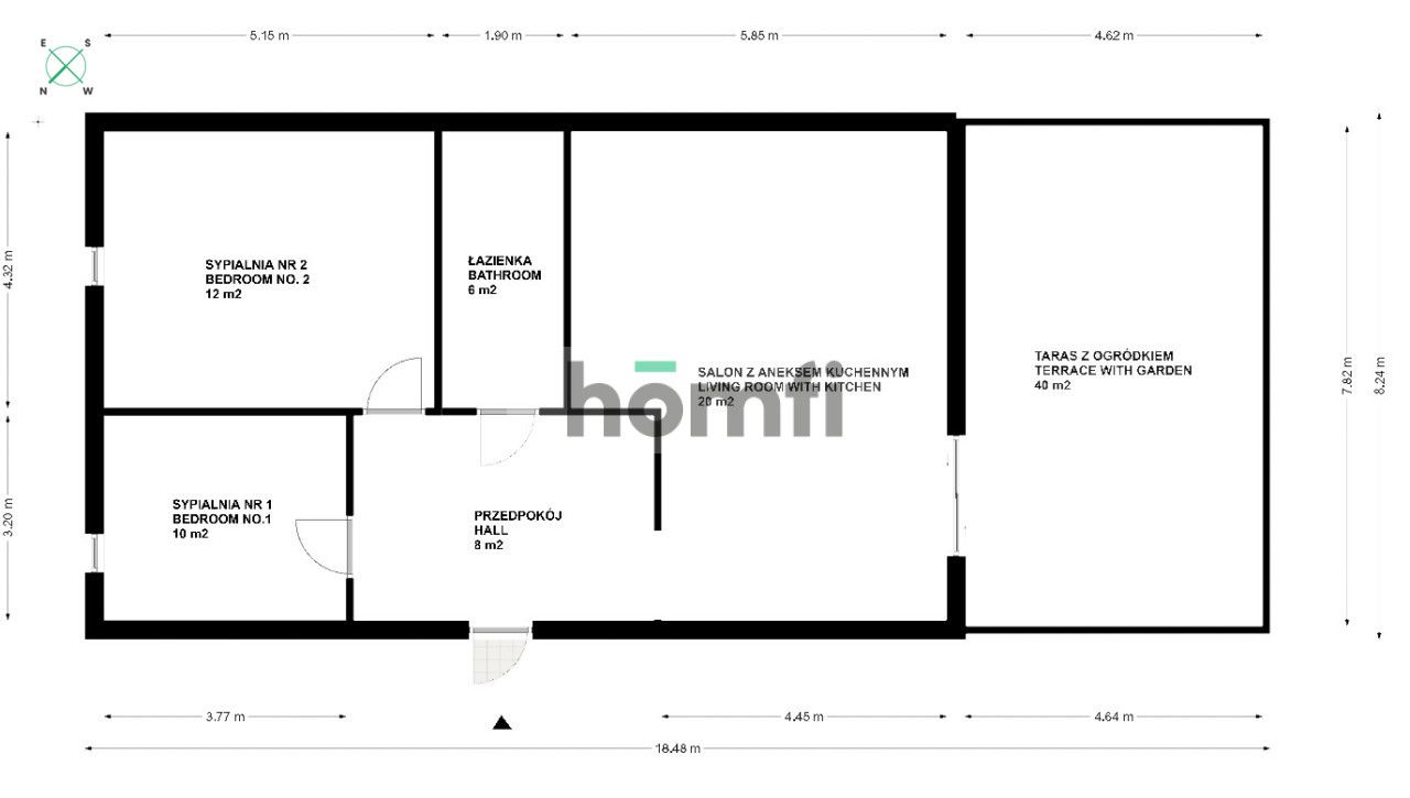 Comfortable 3-rooms apartment with a garden - Квартира - Оренда - Wrocław, Krzyki / Wojszyce