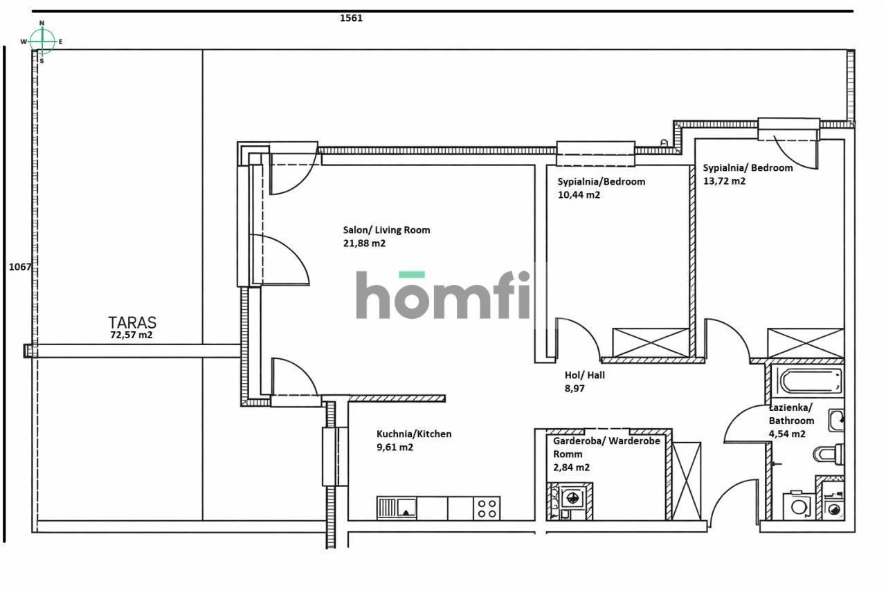 NOWE BUDOWNICTWO 72 m² + 72 m² TARAS |OGRODZONE| - Mieszkanie - Sprzedaż - Kielecki, Masłów / Dąbrowa