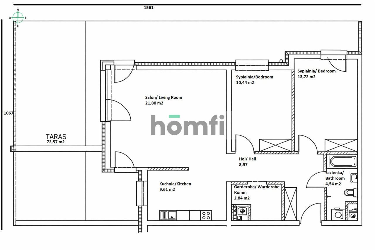 NEW CONSTRUCTION 72 m² + 72 m² TERRACE | FENCED | - Apartment - Sale - Kielecki, Masłów / Dąbrowa