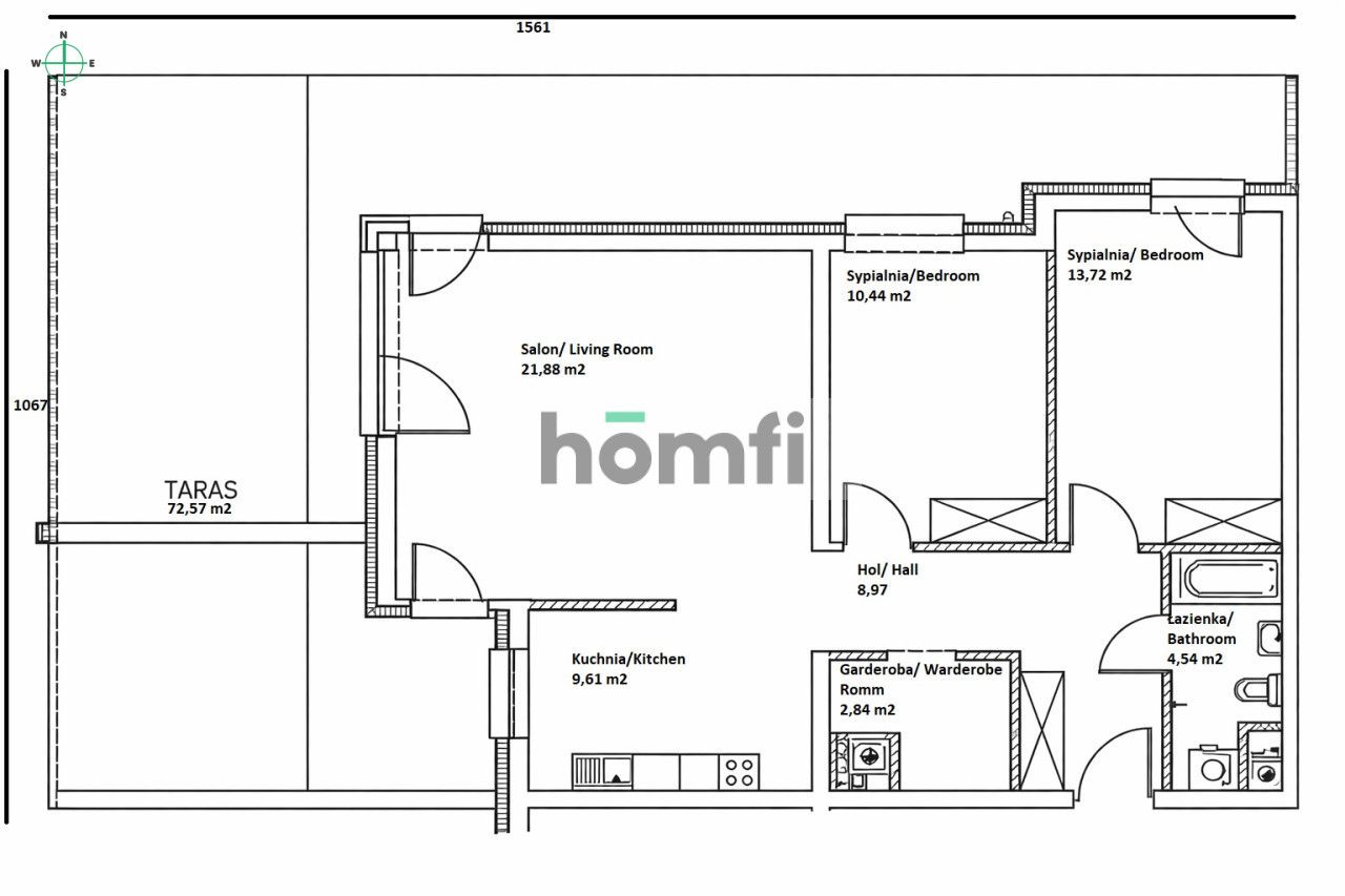 NOWE BUDOWNICTWO 72 m² + 72 m² TARAS |OGRODZONE| - Mieszkanie - Sprzedaż - Kielecki, Masłów / Dąbrowa