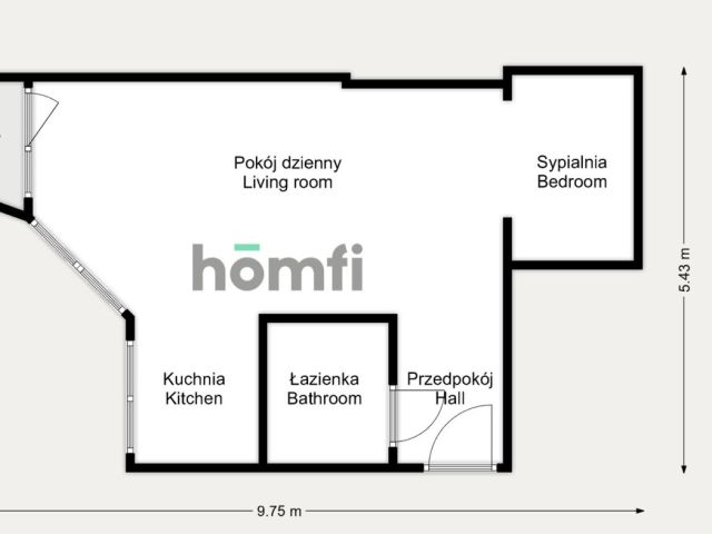 Modern studio 30m2 with balcony for rent in the Center of Wroclaw, at Żeromskiego Street - Квартира - Оренда - Wrocław, Śródmieście / Ołbin