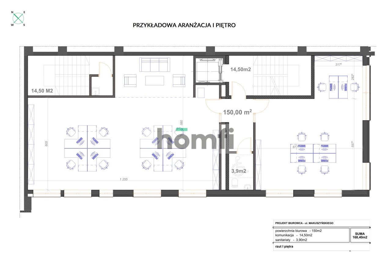 Nowoczesny, wolnostojący budynek biurowy typu open-space na wynajem w strefie przemysłowo-biznesowej | ul. Makuszyńskiego | Nowa Huta - Lokal użytkowy - Wynajem - Kraków, Nowa Huta / Bieńczyce