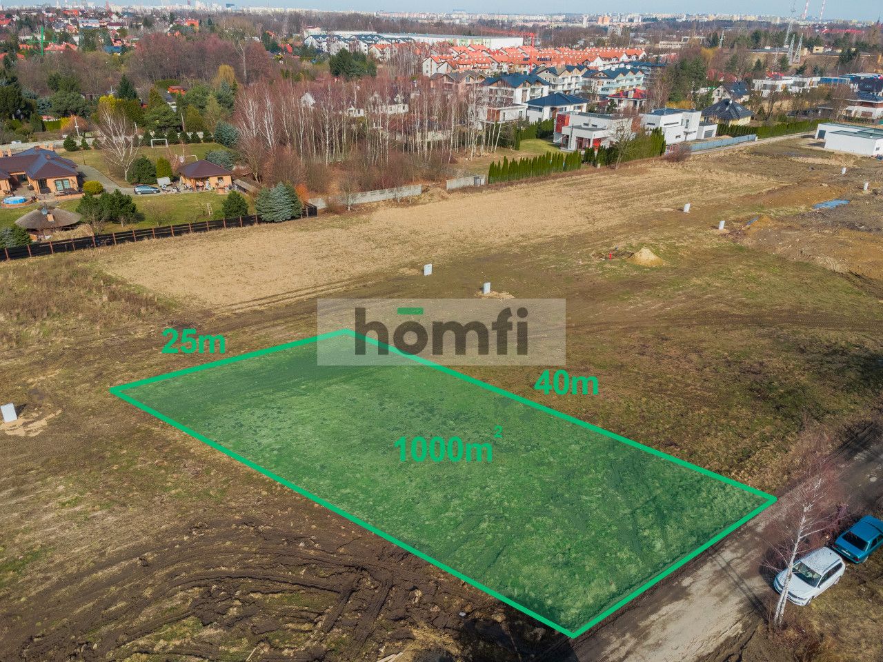 Działka 1004 m² pod luksusowy dom w Łodzi | Pełne uzbrojenie, droga utwardzona, las i stawy w pobliżu - Działka - Sprzedaż - Łódź, Górna