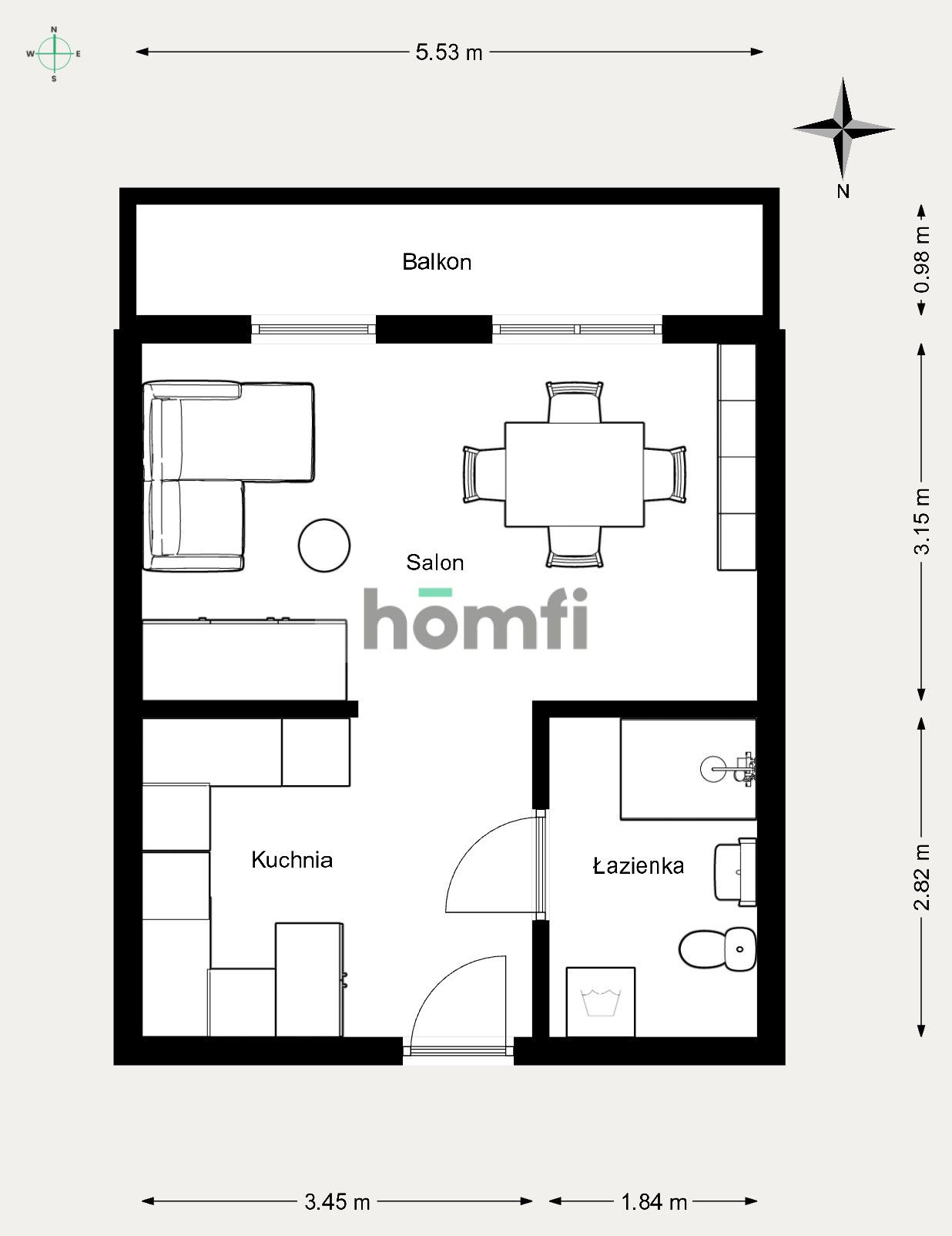 Kawalerka na wynajem | Wielicka | Kraków - Квартира - Оренда - Kraków, Podgórze