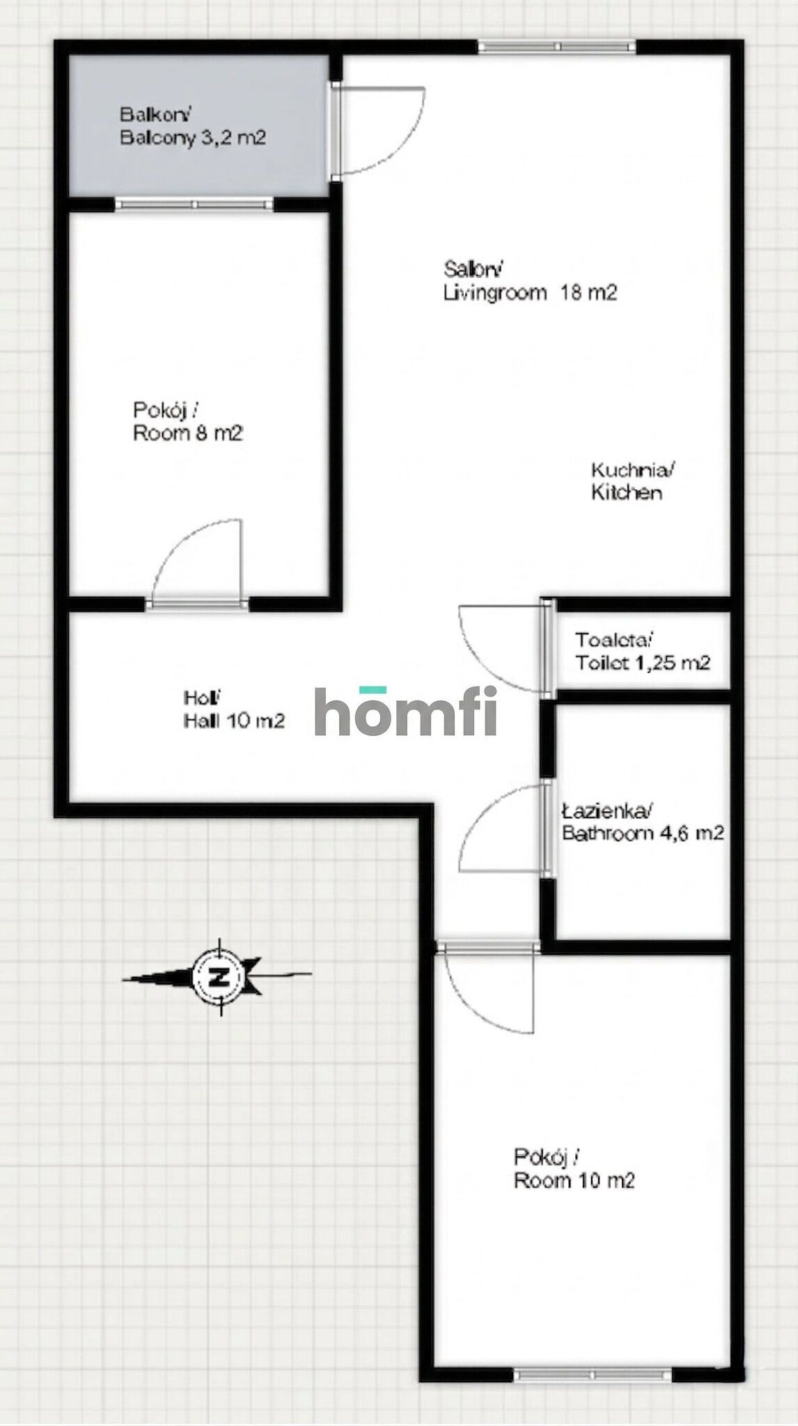 3-room apartment 52 m² / balcony / storage unit / Nenckiego Street / Ołtaszyn - Квартира - Продаж - Wrocław, Krzyki / Ołtaszyn