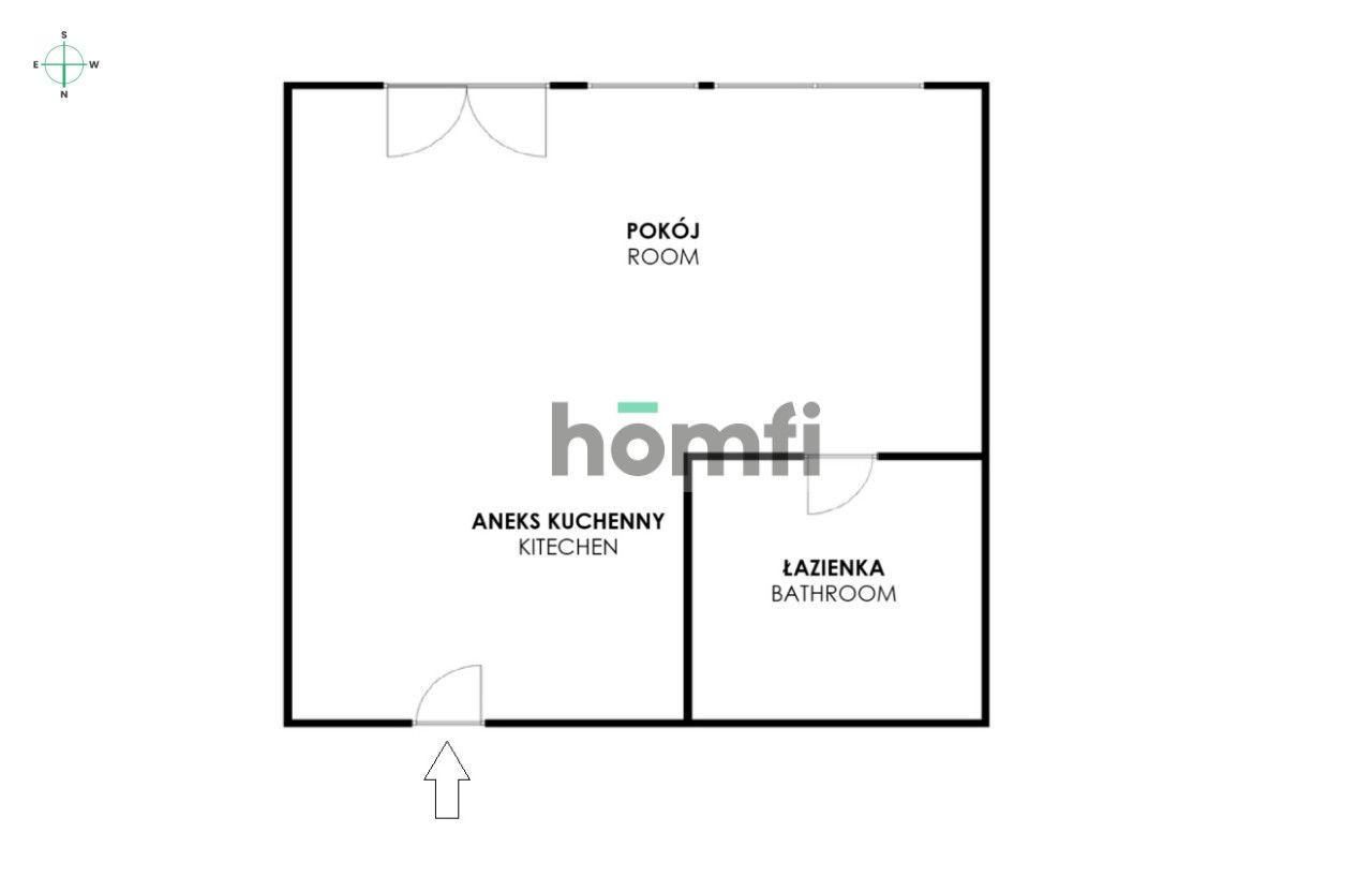 Cozy studio apartment at Kantora street with view over the greenery - Apartment - Rent - Kraków, Śródmieście / Olsza