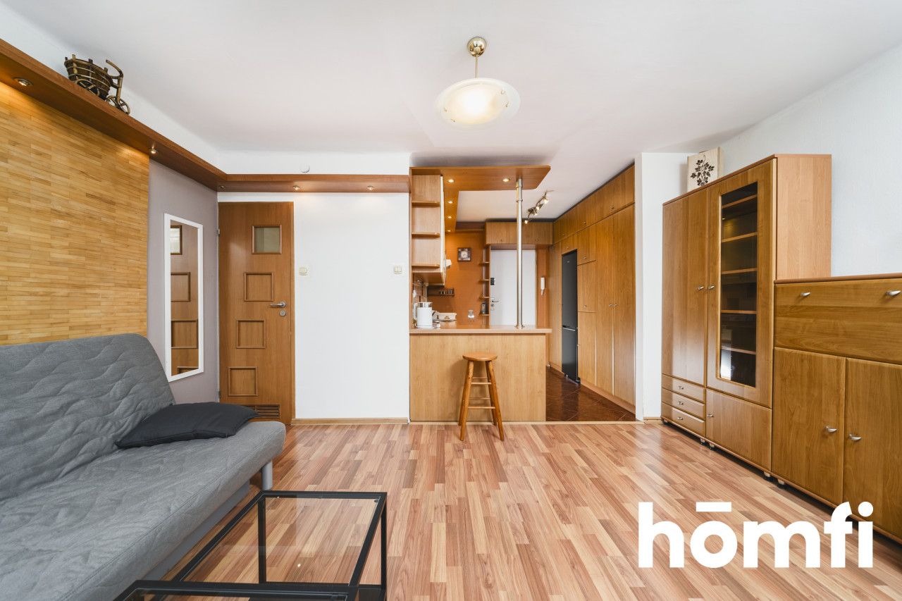 Cozy studio apartment at Kantora street with view over the greenery - Apartment - Rent - Kraków, Śródmieście / Olsza