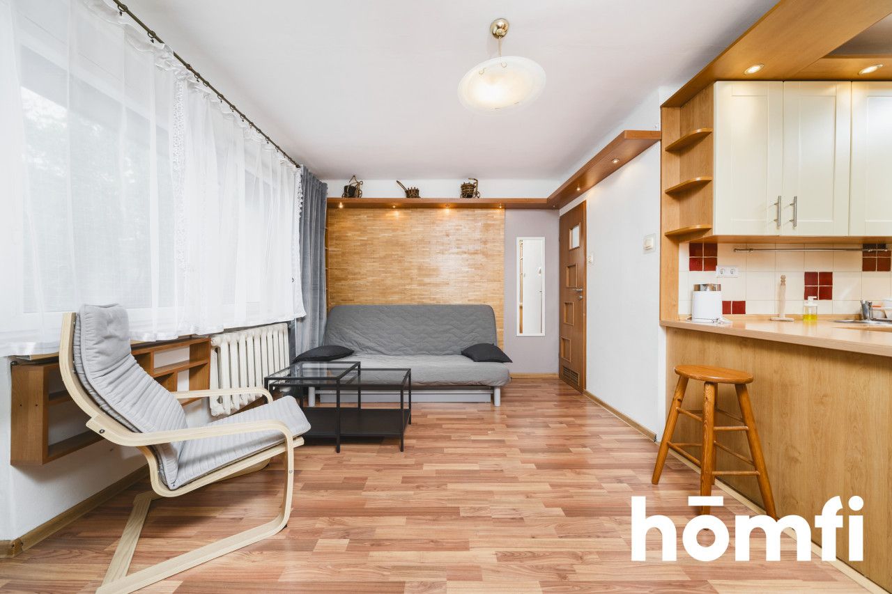 Cozy studio apartment at Kantora street with view over the greenery - Apartment - Rent - Kraków, Śródmieście / Olsza