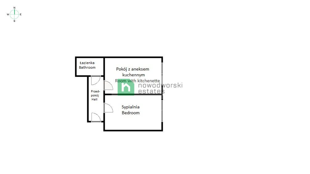2-room flat Nyska street 2300 PLN - Apartment - Rent - Wrocław, Krzyki / Tarnogaj