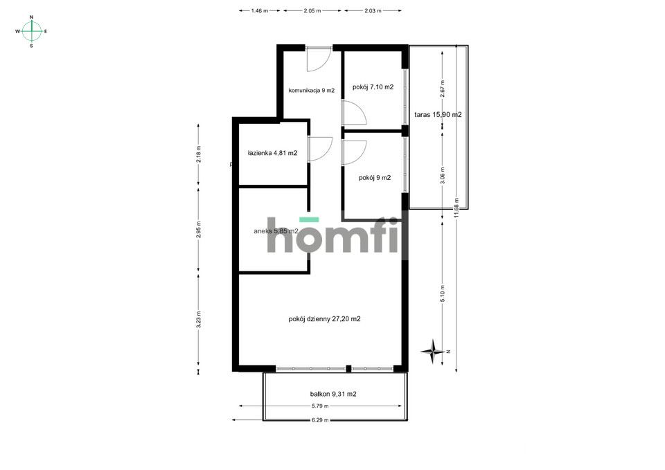 3-room apartment with two terraces - Квартира - Продаж - Poznański, Tarnowo Podgórne
